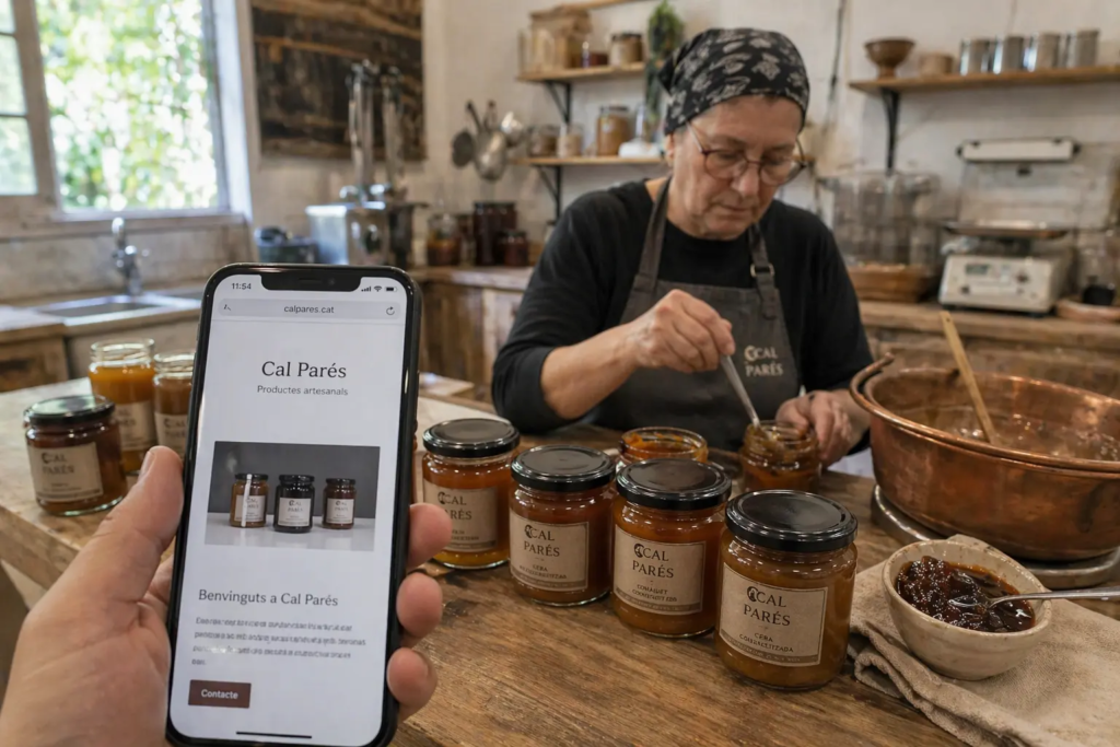  pyme agroalimentaria catalana, PRODUCTORA de mermeladas. porducto de valor con presencia disgital debil